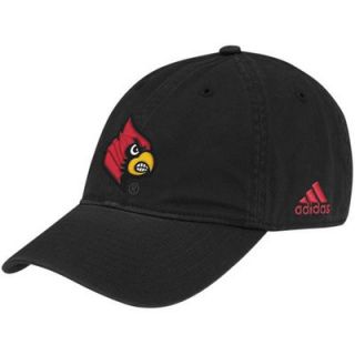 adidas Louisville Cardinals Basic Logo Adjustable Slouch Hat   Black