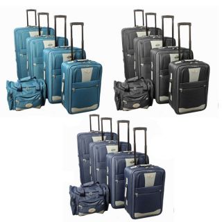 All inclusive 5 piece Expandable Wheeled Upright Luggage Set