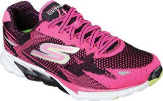 Womens Skechers GOrun 4 2016 Running Shoe   Black/Hot Pink
