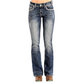 Rock & Roll Cowgirl Falling Zigzag Bootcut Jeans (For Women) 59