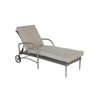 Hampton Bay Posada Patio Chaise Lounge with Gray Cushion 153 120 CL