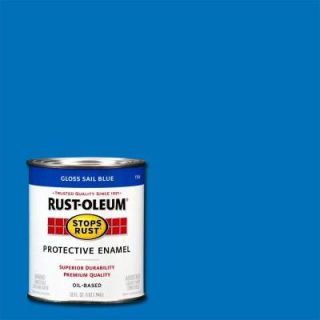 Rust Oleum Stops Rust 1 qt. Gloss Sail Blue Protective Enamel Paint (Case of 2) 7724502