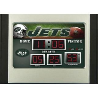 New York Jets 6.5 in. x 9 in. Scoreboard Alarm Clock with Temperature 0128809