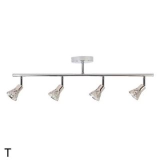 Globe Electric Fiona Collection 4 Lamp Chrome Track Lighting Fixture 58529