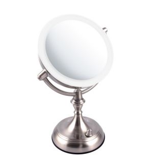 Ovente 7.5 inch Dimmable LED Lighted Tabletop Vanity Mirror   17464845