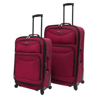 Piece Expandable Spinner Luggage Set (Maroon)