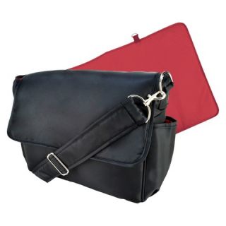 Trend Lab Messenger Diaper Bag   Black and Red