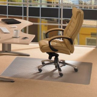 Cleartex Advantagemat PVC Rectangular Chairmat for Low Pile Carpets 1/4" or Less, 30" x 48"