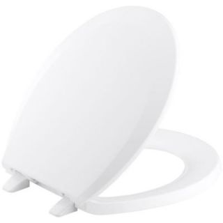 KOHLER Lustra Round Closed Front Toilet Seat with Quick Release Hinges in White K 4662 A 0