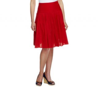G.I.L.I. Petite A Line Skirt with Pleating Details —