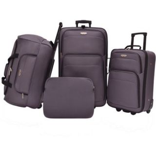 U.S. Traveler Complete 4 Piece Luggage Set, Grey