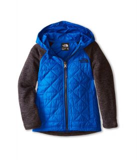 The North Face Kids Quilted Sweater Fleece Hoodie Little Kids Big Kids Monster Blue, Blue, The North