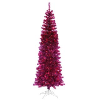 Vickerman 9Sparkling Fuchsia Pink Pencil Artificial Christmas Tree