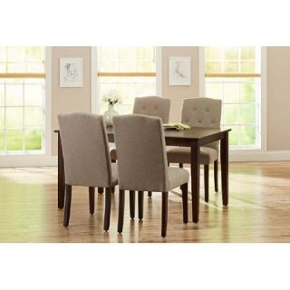 Better Homes and Gardens 5 Piece Dining Set with Upholstered Chairs, Taupe