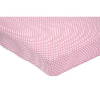 Little Bedding by NoJo Elephant Time Crib Sheet, Pink