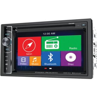 Power Acoustik PDN 626B 6.2" Double DIN In Dash GPS Navigation LCD Touchscreen DVD Receiver with Bluetooth