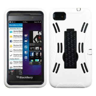 INSTEN Black/ White Symbiosis Stand Protector Phone Case Cover for