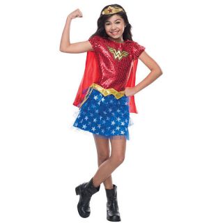 Girl's Wonder Woman Sequin Halloween Costume   Child Size    Buyseasons
