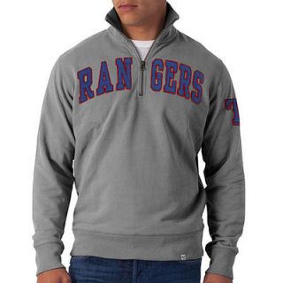 Texas Rangers 47 Striker II Quarter Zip Pullover Sweater   Gray