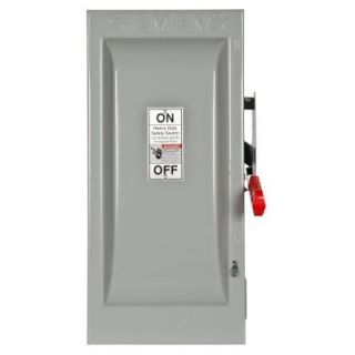 Siemens Heavy Duty 100 Amp 240 Volt 3 Pole Indoor Fusible Safety Switch with Neutral HF323N
