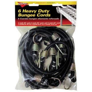 Keeper 06356 6 Piece Heavy Duty Bungee Cord Multi Pack   18690208