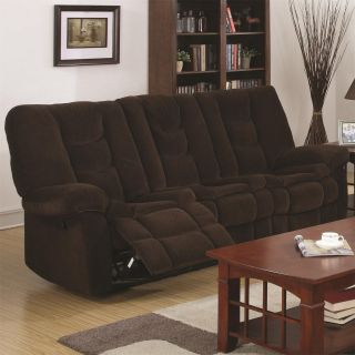Coaster Furniture 601431 Gail Motion Sofa in Chocolate with Extra High Headrests in Chocolate