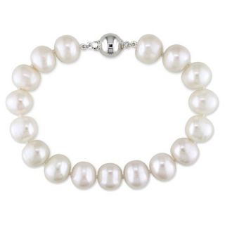 Allura 10.5mm Freshwater Cultured Pearl Strung Bracelet with 9mm