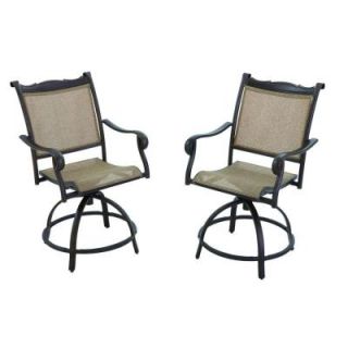 Hampton Bay Westbury Swivel Patio High Dining Chair (2 Pack) S2 ADQ27113