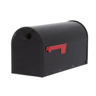 Gibraltar Mailboxes Elite Plus Double Door Steel Post Mount Mailbox with Rear Access Door, Black E16X2B01