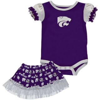 Kansas State Wildcats Girls Infant Two Piece Bodysuit and Skirt Set   Purple