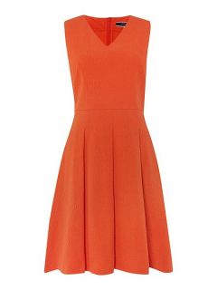 Sportmax Code Sleeveless jacquard waisted dress Orange