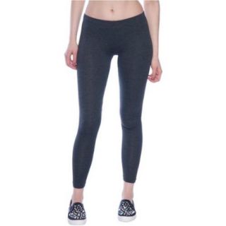 ZENANA OUTFITTERS NEW Womens Cotton Spandex Full Length Legging Pants (GRY, L)