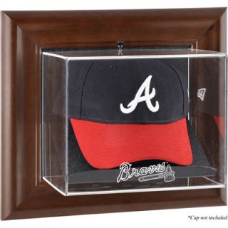 Atlanta Braves  Authentic Brown Framed Wall Mounted Logo Cap Case