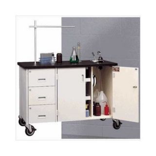 Fleetwood 48'' W Mobile Science Lab Station with Sink and Storage