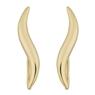 Fremada 10k Yellow Gold High Polish Wave Climber Earrings   18020906