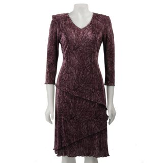 Connected Apparel Womens Eggplant Bodre Dress  ™ Shopping