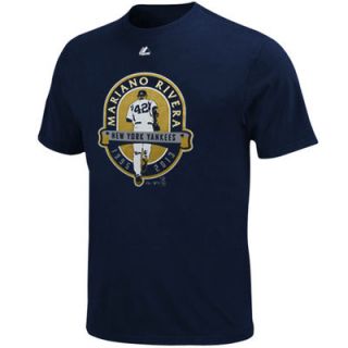 Majestic Mariano Rivera New York Yankees Commemorative T Shirt   Navy Blue