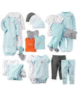Carters Baby Boys Hats, Mitts, Bodysuits, Gowns, Pants & Blankets