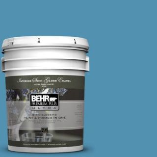 BEHR Premium Plus Ultra 5 gal. #M490 5 Jet Ski Semi Gloss Enamel Interior Paint 375405