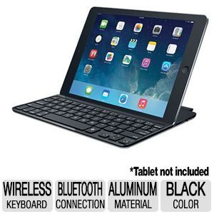 Logitech Ultra Thin Keyboard Cover   For Apple iPad Air� Keyboard, Bluetooth, Black    920 005510