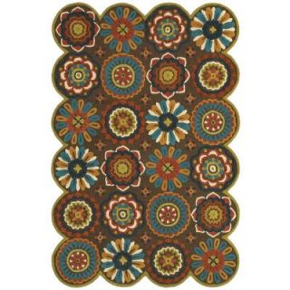LR Resources Dazzle Brown 5 ft. x 7 ft. 9 in. Plush Indoor Area Rug LR54013 BW58