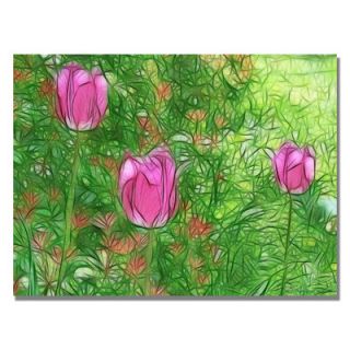Trademark Fine Art Tulips by Kathie McCurdy Painting Print on Canvas