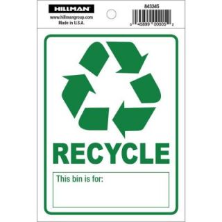 The Hillman Group 4 in. x 5 in. Recycle Decal 843345