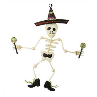 6.5" Day of the Dead Skeleton with Maracas Halloween and Christmas Ornament