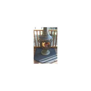 Fire Resistant Chiminea Outdoor Fireplace Pad   Half Round
