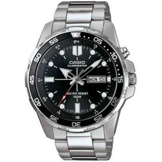 Casio Men's Dive Style Watch, Stainless Steel Bracelet