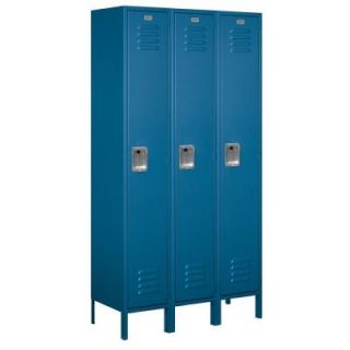 Salsbury Industries 51000 Series 45 in. W x 78 in. H x 15 in. D Single Tier Extra Wide Metal Locker Assembled in Blue 51365BL A