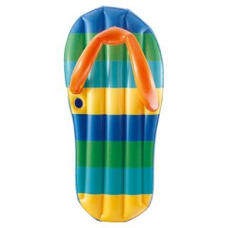 Beach Striped Flip Flop 71 in Inflatable Pool Float