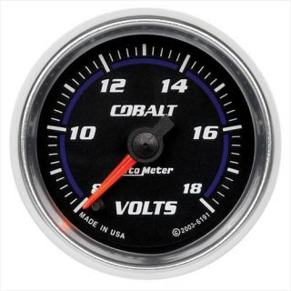 Auto Meter   Cobalt Electric Voltmeter Gauge