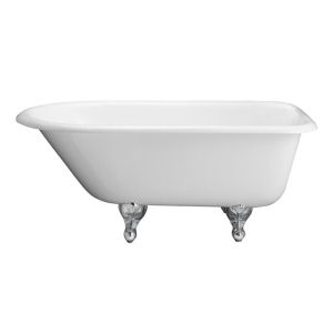 Barclay CTRH61M WH PN Breana White/Polished Nickel  Clawfoot Tubs Tubs & Whirlpools